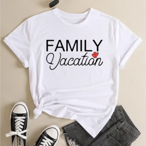 family vacation typography t shirt – matching vacation tee