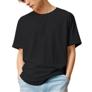 classic plain black oversized t shirt – everyday comfort & style