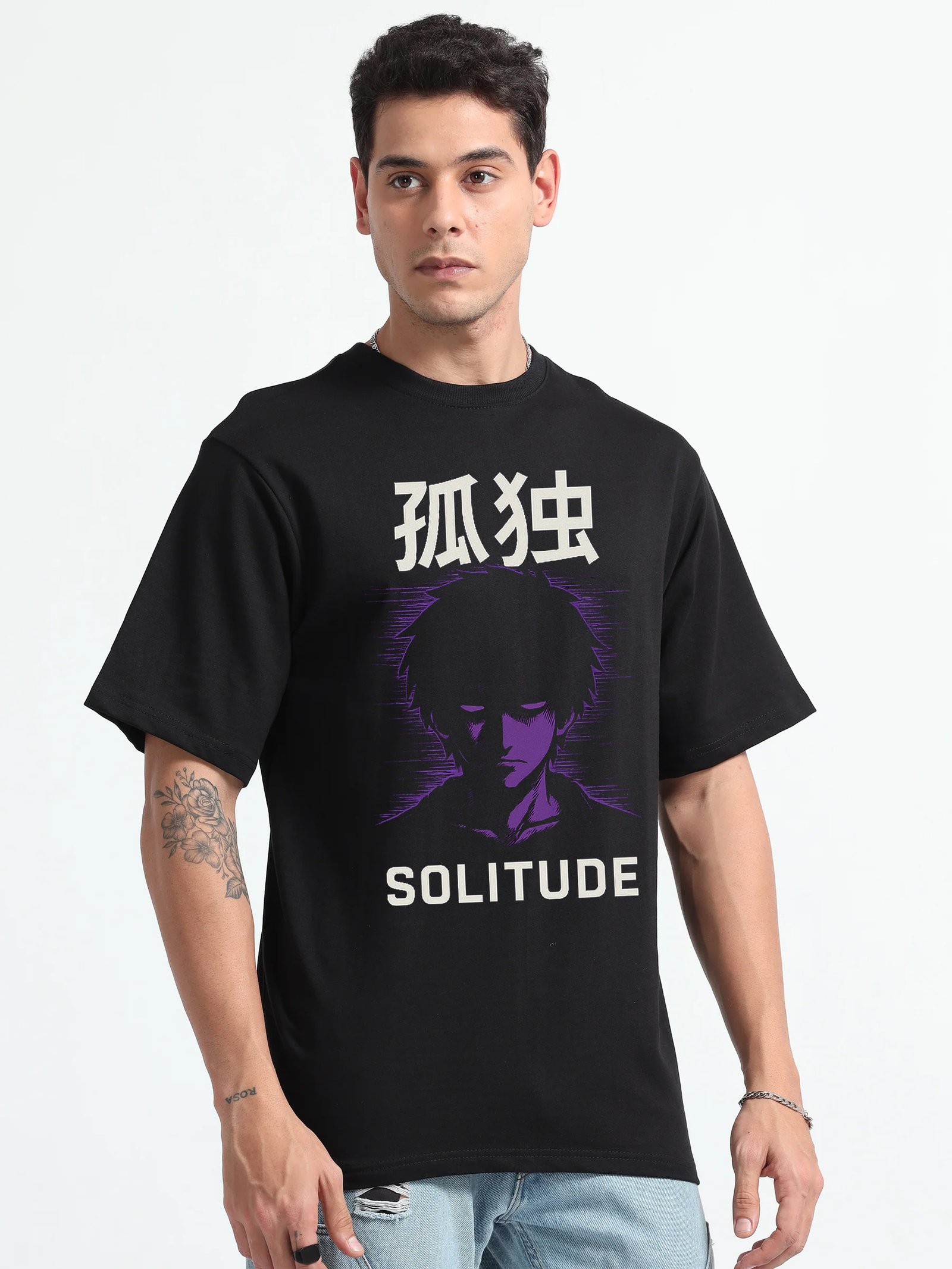 anime solitude graphic black t shirt anime solitude graphic black t shirt