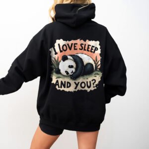 i love sleep panda hoodie – cute & cozy unisex hoodie
