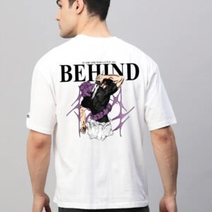 "behind" anime oversized graphic t shirt
