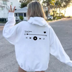 custom song hoodie – music player design