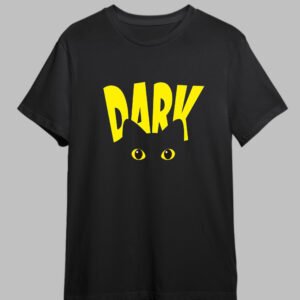 “dark cat eyes graphic tee – glow in style”