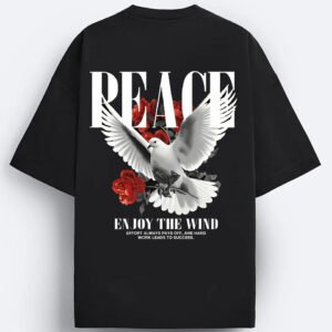 peace graphic oversized t shirt – dove & rose streetwear design