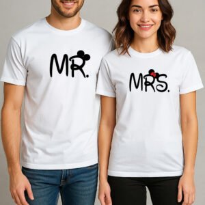 mr & mrs matching couple t shirts – cute disney inspired design