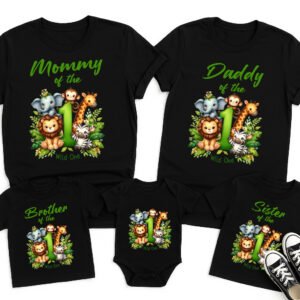 wild one jungle family t shirts