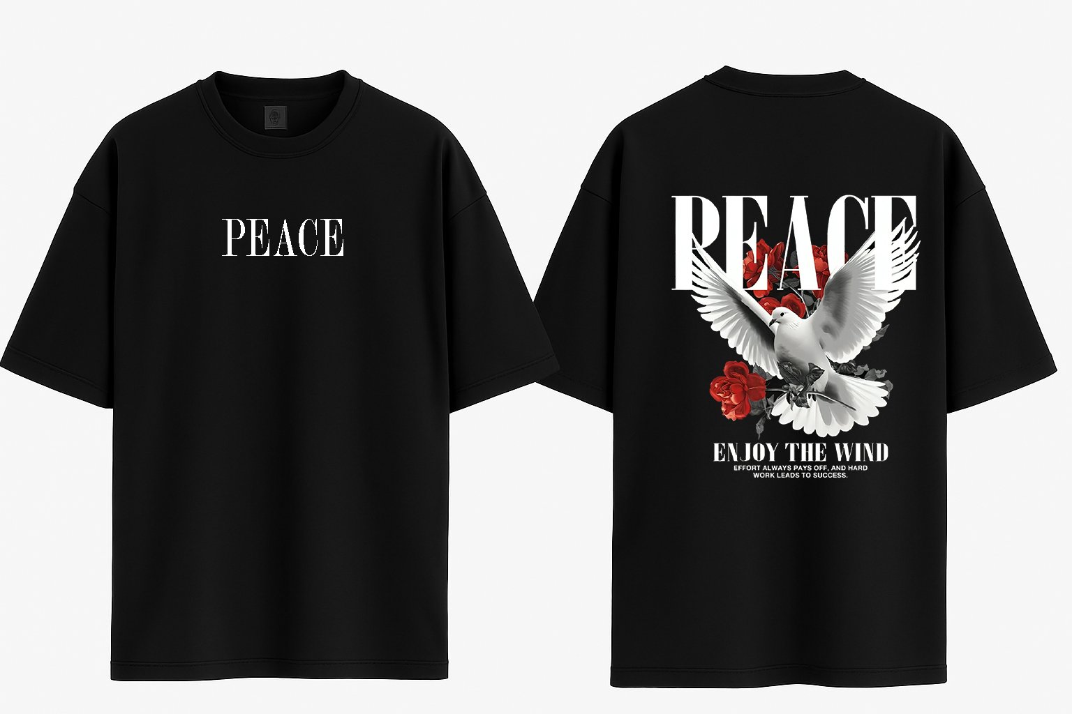 peace dove graphic t shirt – black oversized streetwear peace dove graphic t shirt – black oversized streetwear