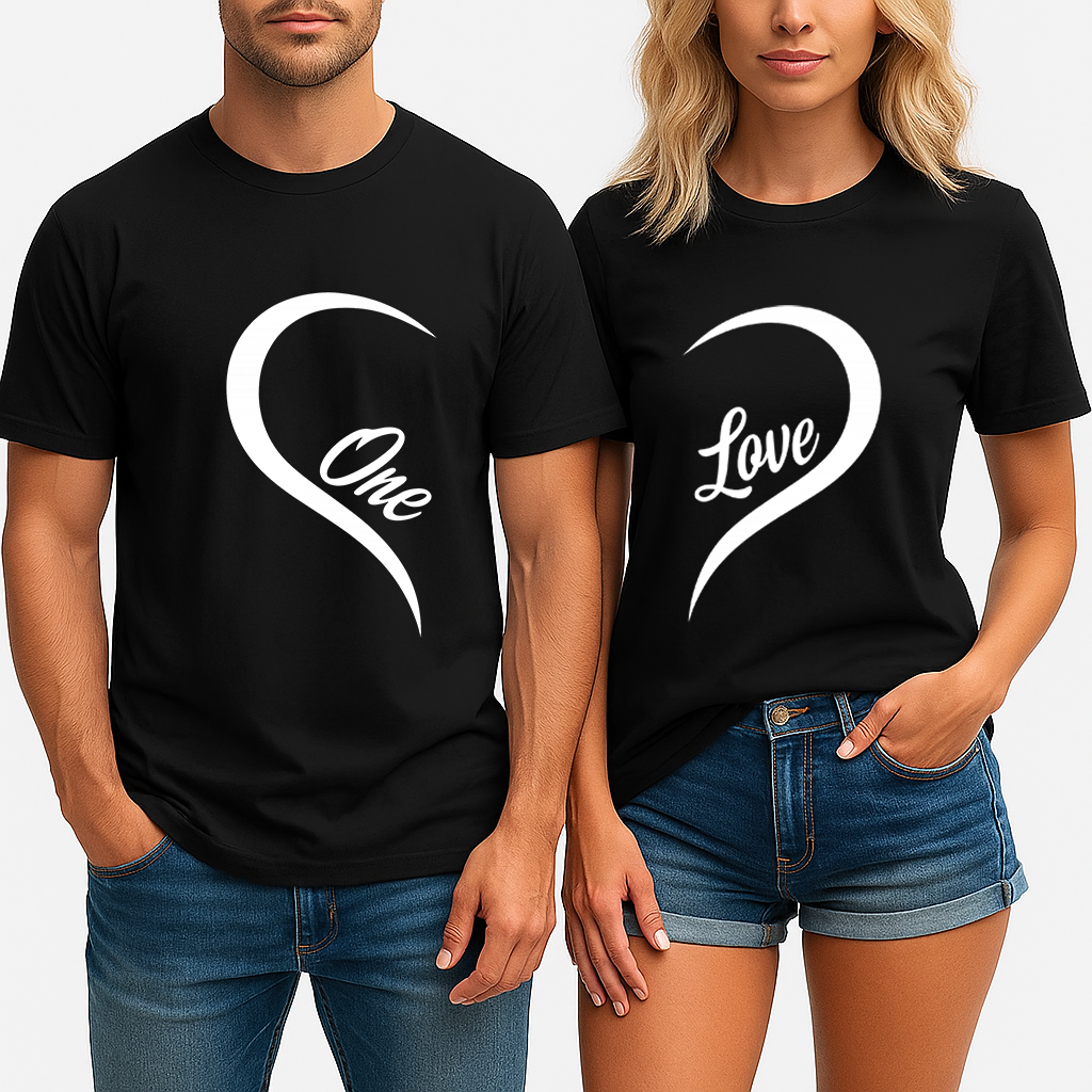 one love couple t shirts – matching heart tees for couples one love couple t shirts – matching heart tees for couples