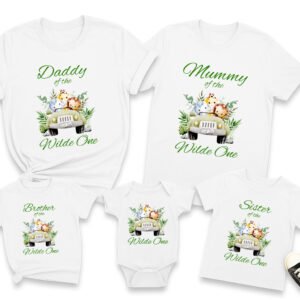 wild one family matching t shirts – safari jungle birthday outfit