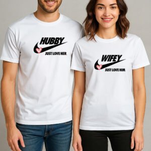 wifey & hubby matching t shirts – just love couple tees